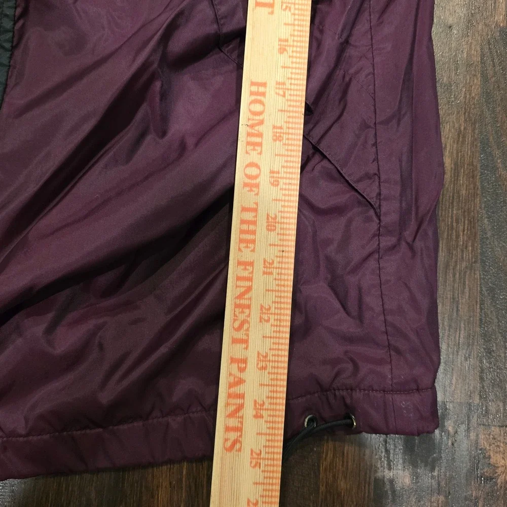 Vintage Columbia Color Block Windbreaker Jacket Mens Burgundy Black Medium‎